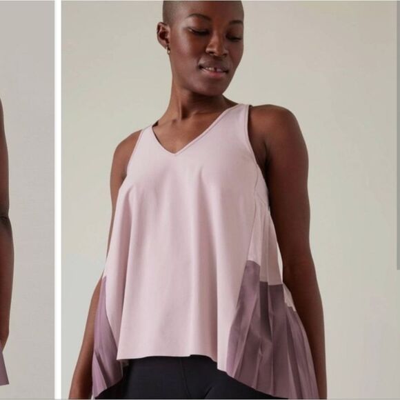 NWT Athleta Swing Forward Pleated Tank - Picture 2 of 8